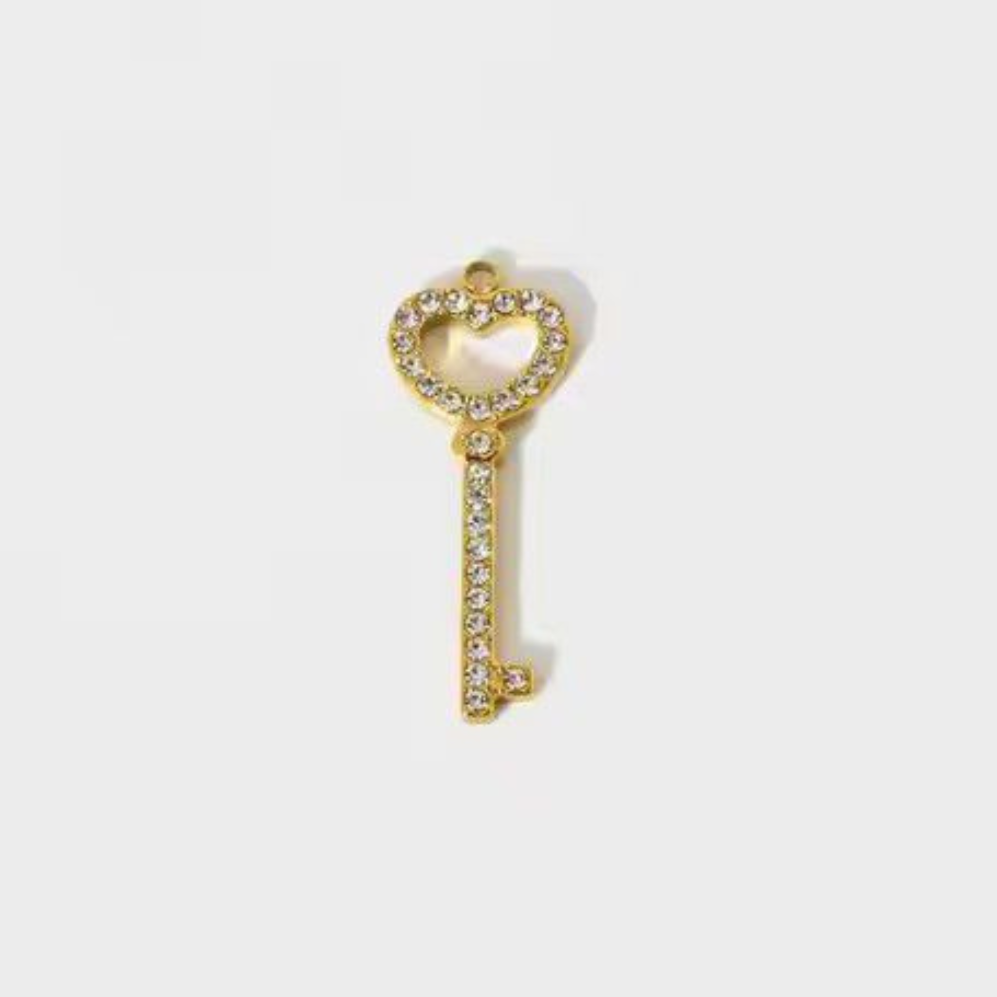 Crystal Key Charm